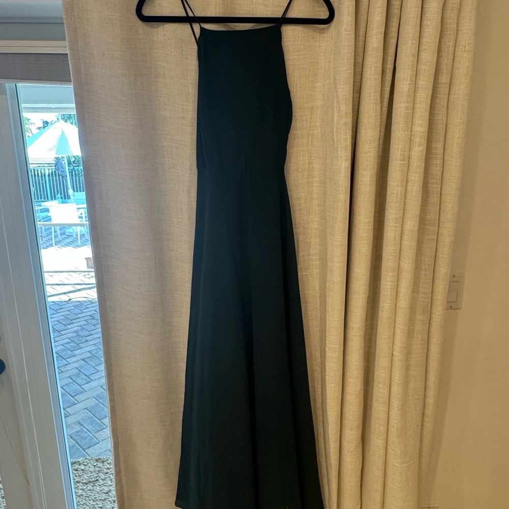 Lulu's Mythical Kind of Love Dark Green Maxi Dress